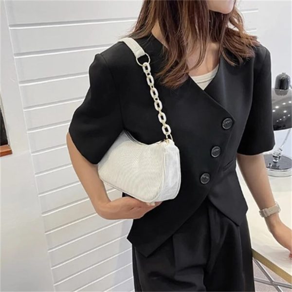 Fashion Vintage Handbags Women Autumn Winter Corduroy Underarm - Image 3