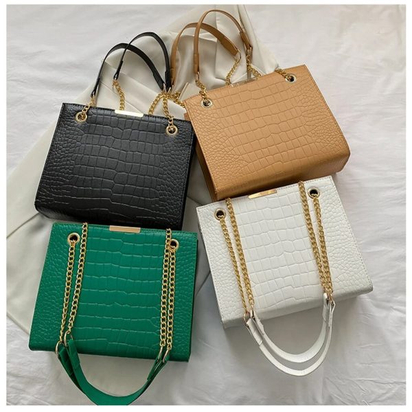 Female Handbags Chain Solid Color Messenger - Image 3