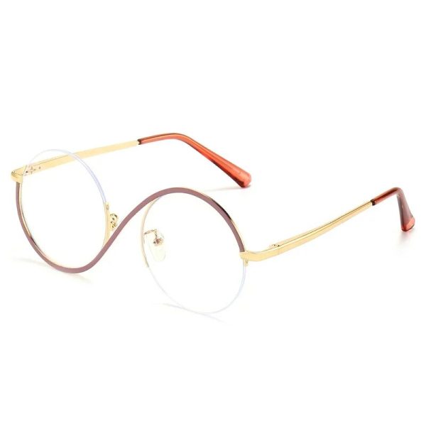 Glasses Metal Half And Round Anti Blue - Image 2