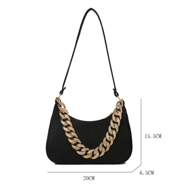 Luxury Brand Handbags Metal Chain Shoulder - Image 2